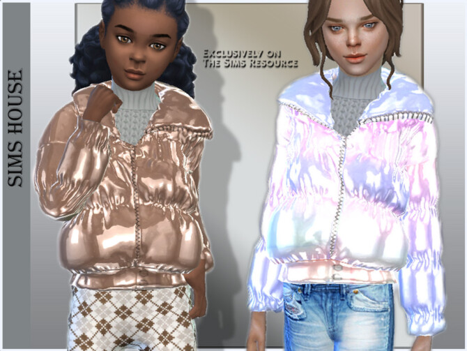 Sims 4 Childrens holographic jacket by Sims House at TSR