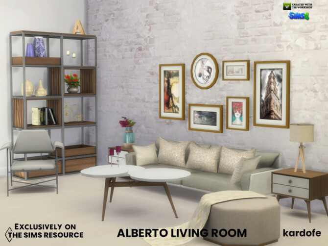 Sims 4 Alberto living room by kardofe at TSR