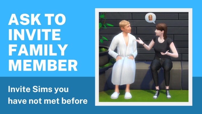 Sims 4 Ask to Invite Family Member Interaction by flauschtrud at Mod The Sims 4