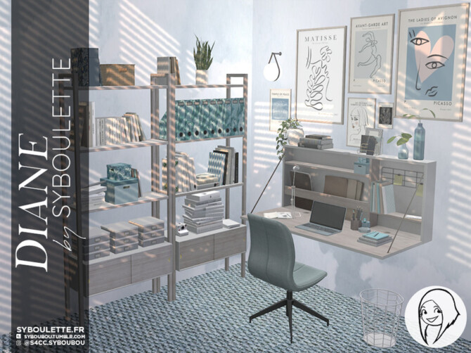 Sims 4 Diane set   Part 1: Furnitures by Syboubou at TSR