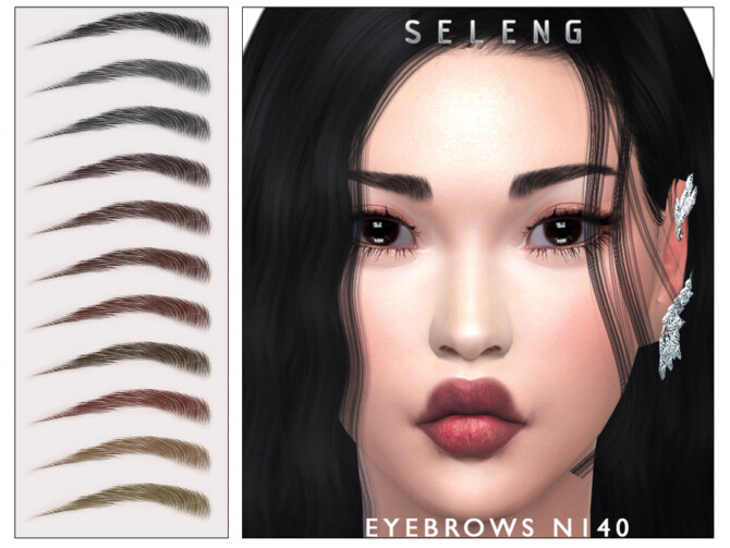 Sims 4 Eyebrows N140 by Seleng at TSR