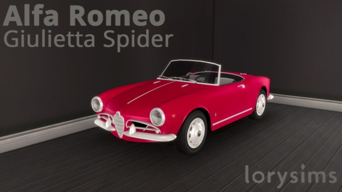 Sims 4 1955 Alfa Romeo Giulietta Spider at LorySims