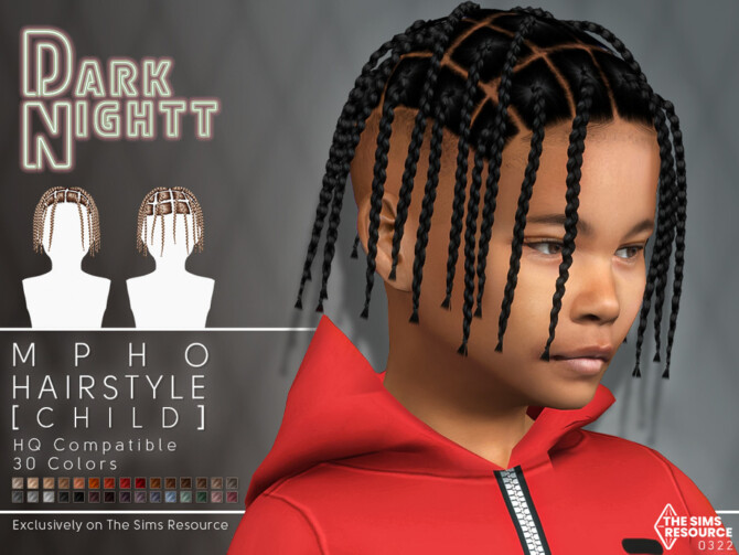 Sims 4 Mpho Hair [Child] by DarkNighTt at TSR