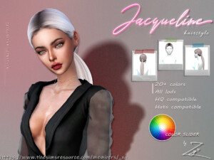 Jacqueline Hair (Tight low ponytail) by _zy at TSR