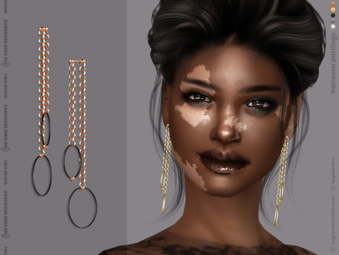 Sims 4 Vanessa earrings by sugar owl at TSR