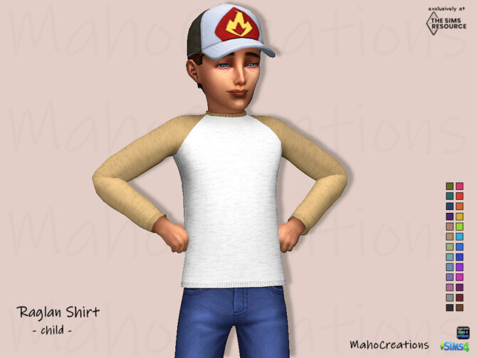 Sims 4 Raglan Shirt   Kids at TSR