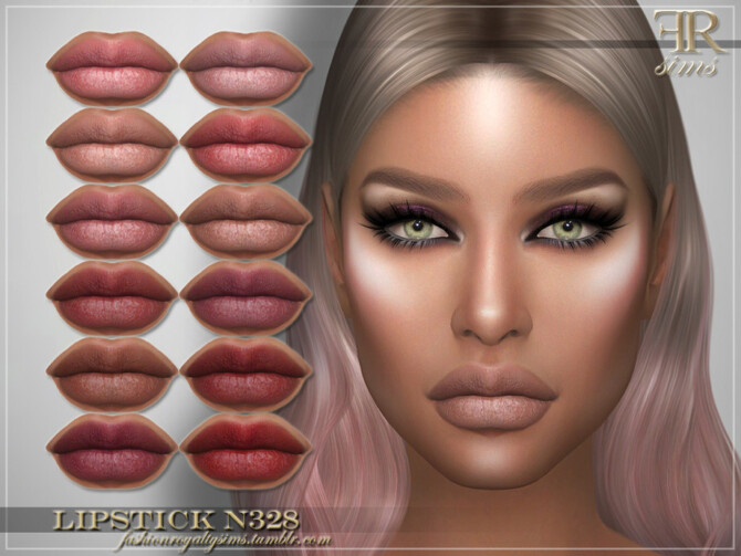 Sims 4 Lipstick N328 by FashionRoyaltySims at TSR