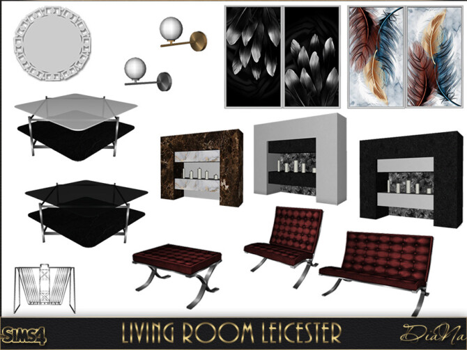Sims 4 Living room Leicester at DiaNa Sims 4