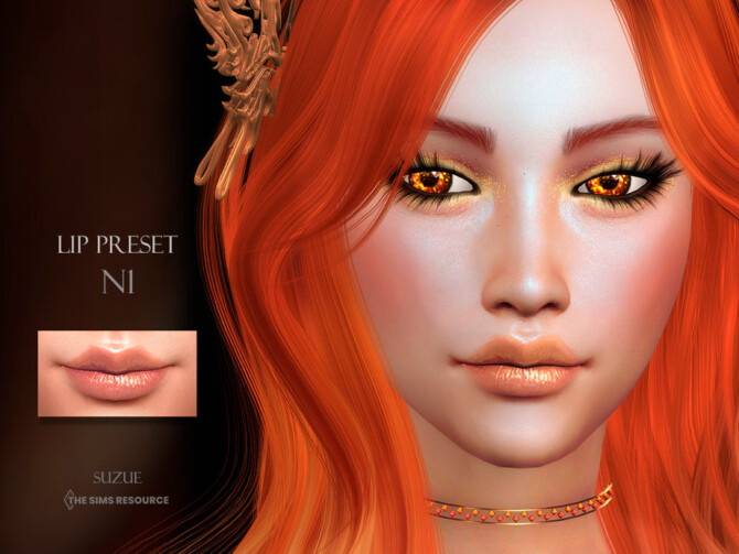 Sims 4 Lip Preset N1 by Suzue at TSR