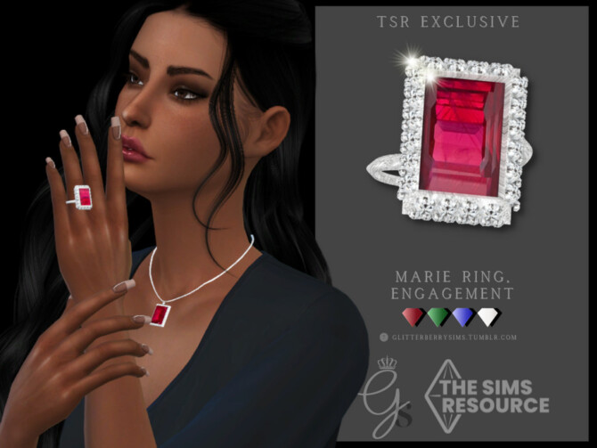 Sims 4 Marie Engagement Ring by Glitterberryfly at TSR