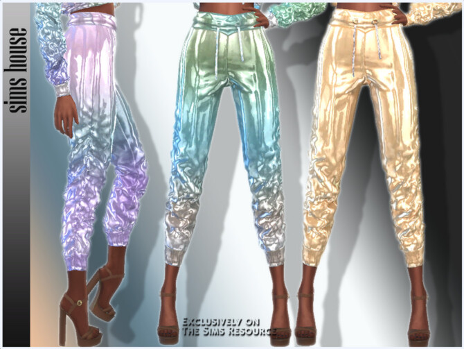 Sims 4 Womens holographic pants by Sims House at TSR