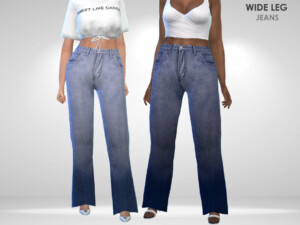 Wide Leg Jeans by Puresim at TSR