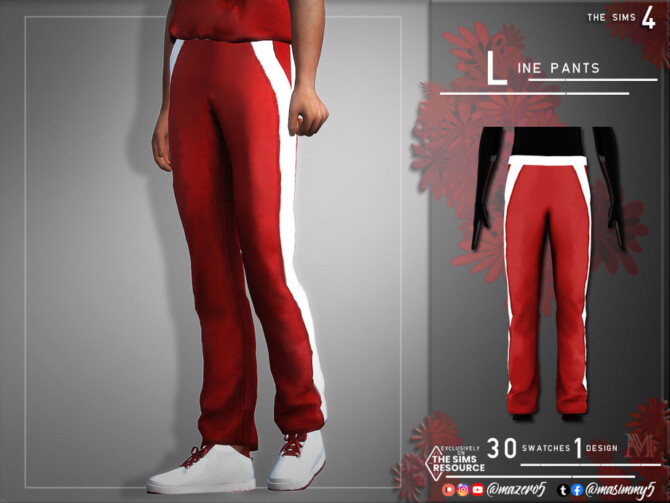 Sims 4 Line Pants by Mazero5 at TSR