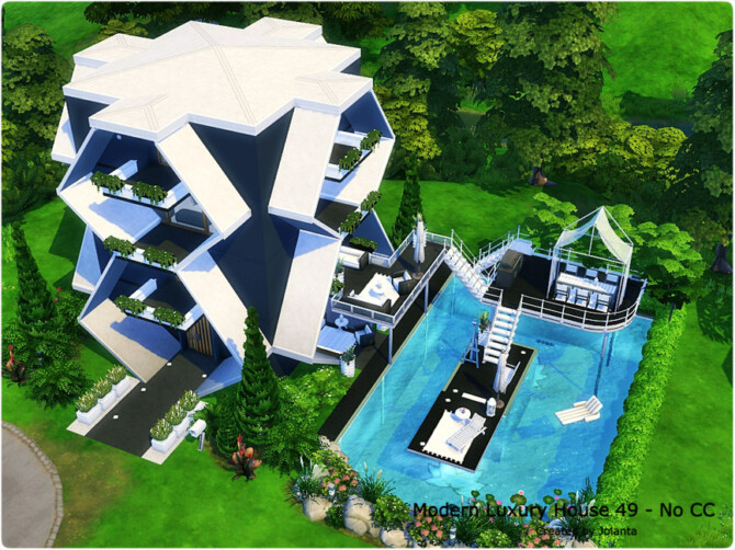 Sims 4 Modern Luxury House 49 by jolanta at TSR