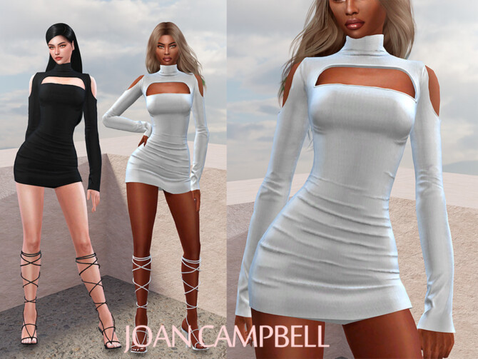 Sims 4 Ari Dress by Joan Campbell Beauty at TSR