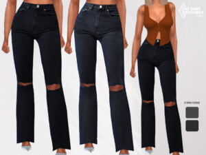 New Style High Waisted Ripped Mom Jeans by Saliwa at TSR