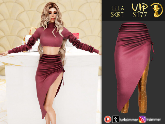Sims 4 Lela Skirt S177 by turksimmer at TSR