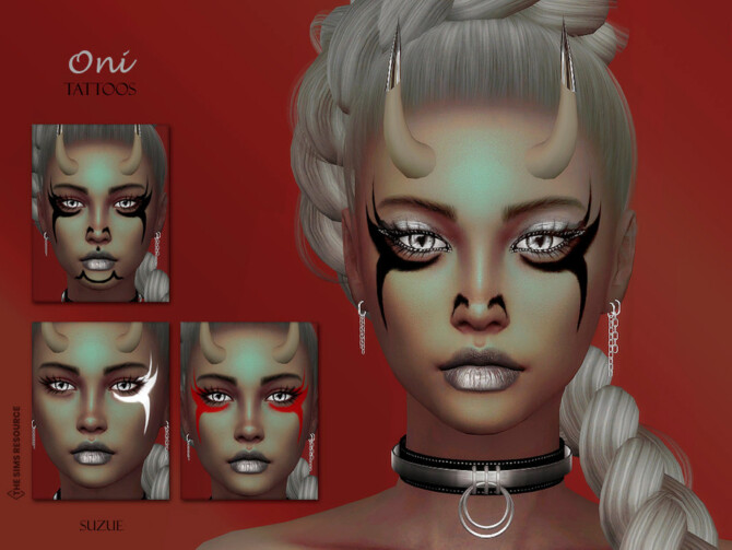 Sims 4 Oni Tattoos N16 by Suzue at TSR
