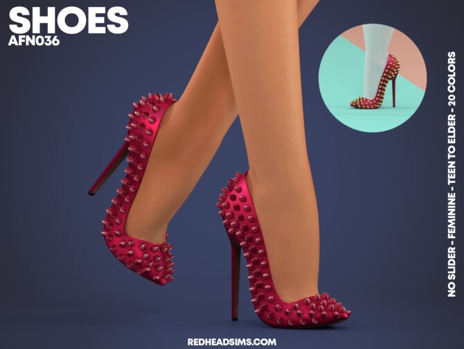 Sims 4 AF SHOES N036 at REDHEADSIMS