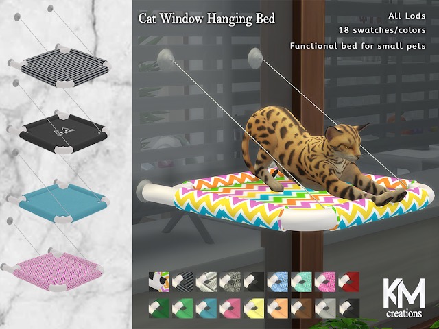 Sims 4 Cat Window Hanging Bed at KM