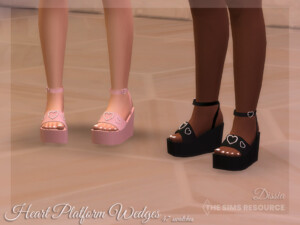 Heart Platfom Wedges by Dissia at TSR