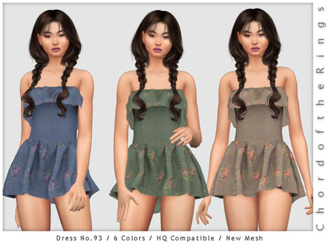 Sims 4 Dress No.93 by ChordoftheRings at TSR