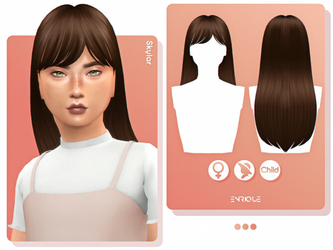 Sims 4 Skylar Hairstyle (Child Version) by Enriques4 at TSR