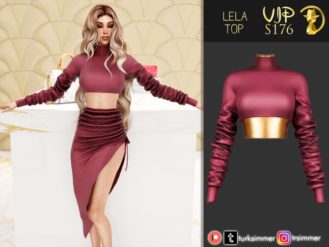 Sims 4 Lela Top S176 by turksimmer at TSR