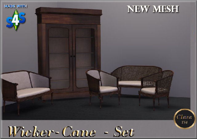 Sims 4 Wicker Cane Set at All 4 Sims