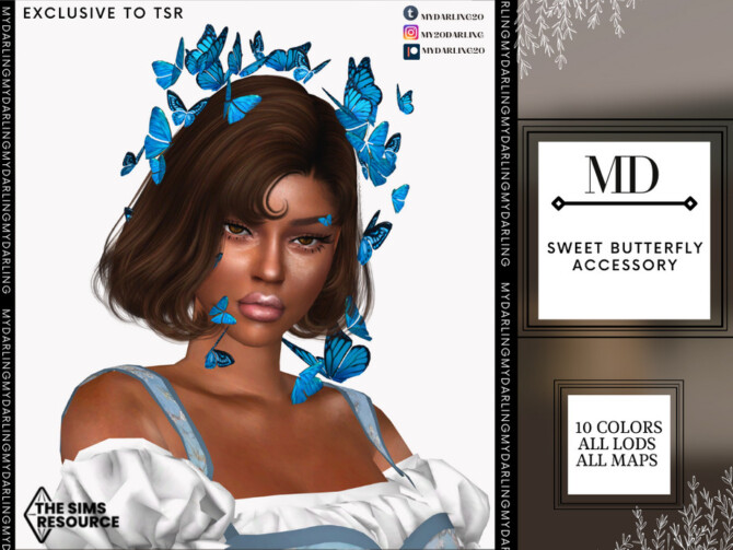 Sims 4 Sweet Butterfly Accessory by Mydarling20 at TSR