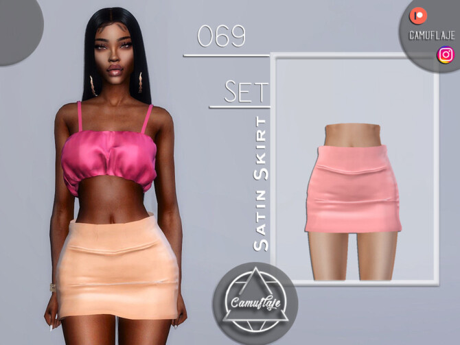 Sims 4 SET 069   Satin Skirt by Camuflaje at TSR