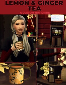 Lemon & Ginger Tea – New Custom Recipe by RobinKLocksley at Mod The Sims 4