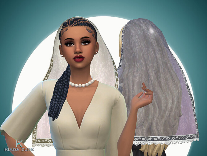 Sims 4 Lace Wedding Veil at My Stuff Origin