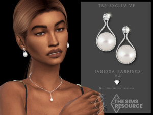 Janessa Earrings v4 by Glitterberryfly at TSR