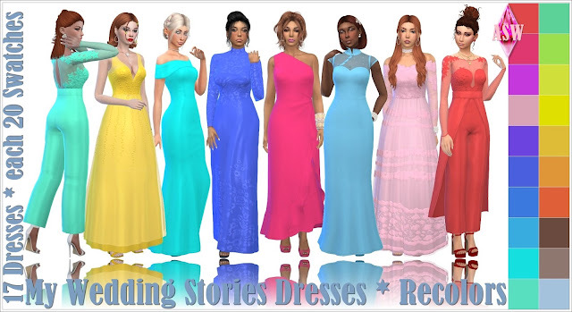 Sims 4 My Wedding Stories Dresses at Annett’s Sims 4 Welt