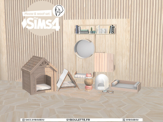Sims 4 Meow and Woof set by Syboubou at TSR