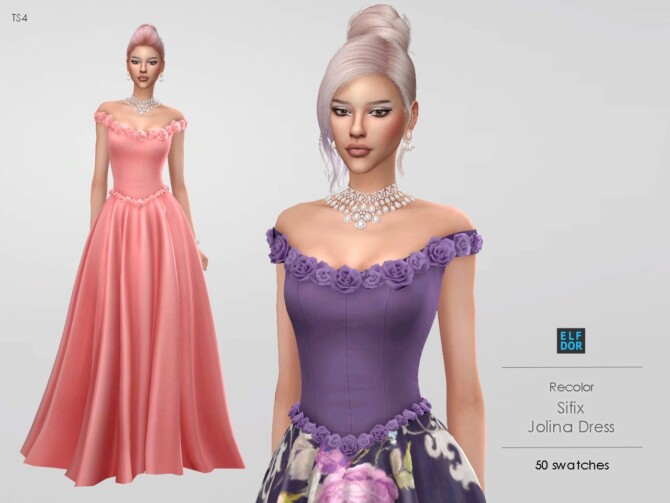 Sims 4 Jolina Dress RC at Elfdor Sims