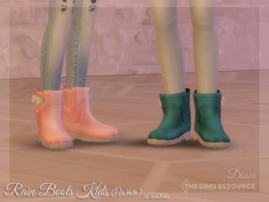 Rain Boots Kids (White) by Dissia at TSR
