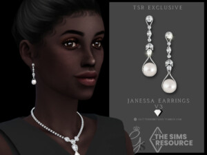 Janessa Earring v3 by Glitterberryfly at TSR