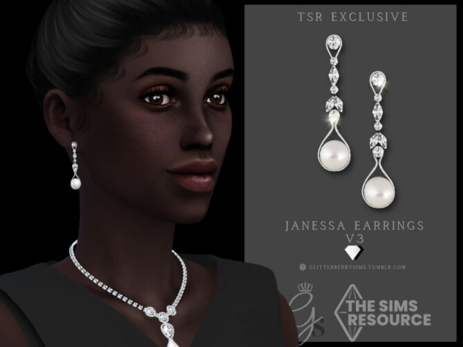 Sims 4 Janessa Earring v3 by Glitterberryfly at TSR