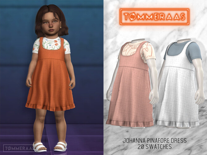 Sims 4 Johanna Pinafore Dress (#32) at TØMMERAAS