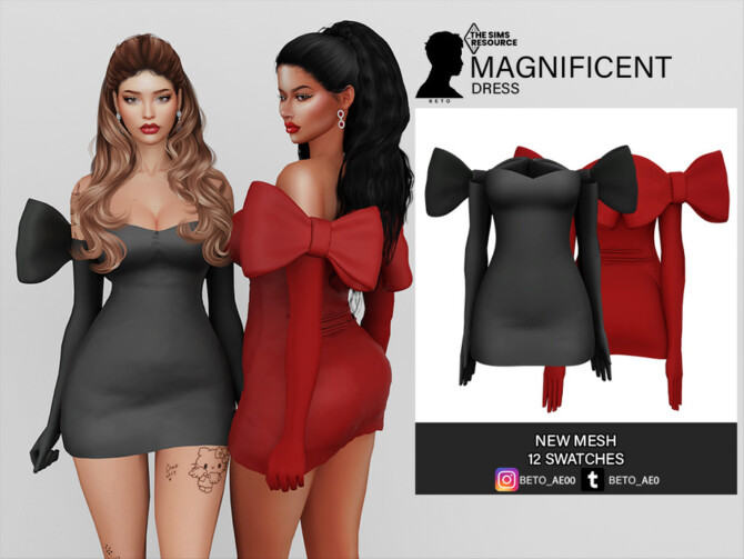 Sims 4 Magnificent (Dress) by Beto ae0 at TSR