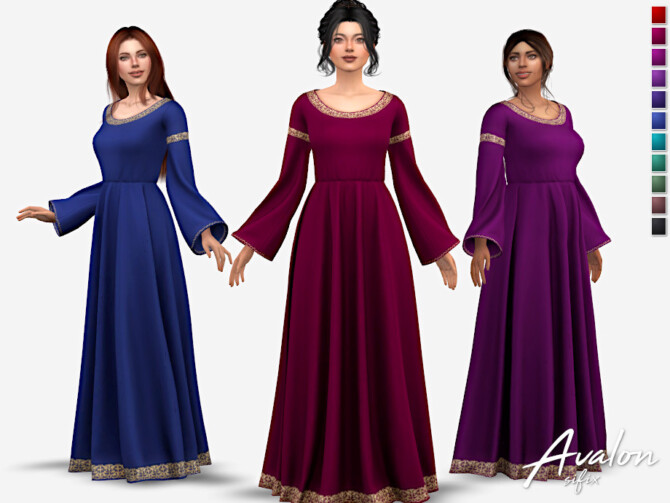Sims 4 Avalon Dress by Sifix at TSR