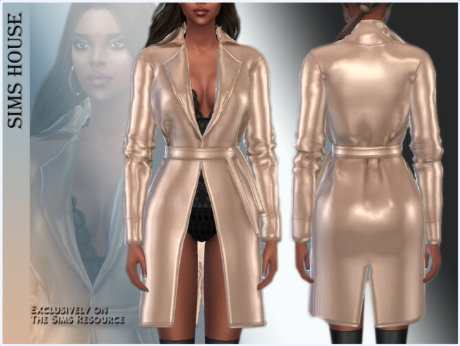 Sims 4 Womens leather coat by Sims House at TSR