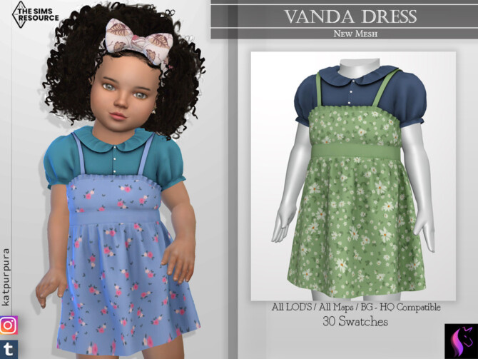 Sims 4 Vanda Dress by KaTPurpura at TSR