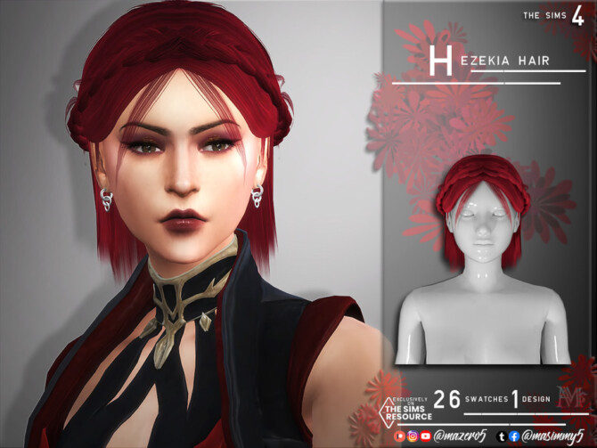 Sims 4 Hezekia Hair by Mazero5 at TSR