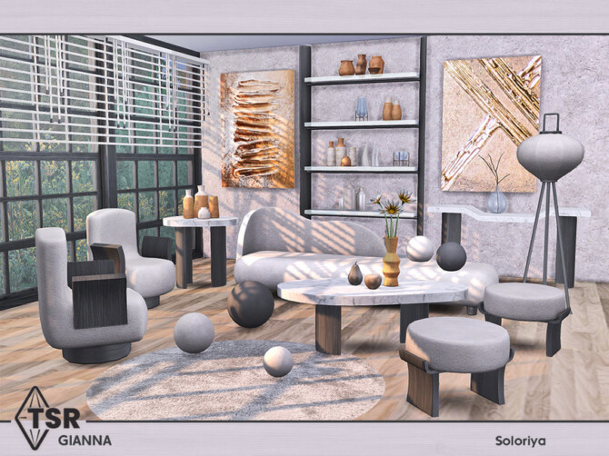 Sims 4 Gianna Living Room by soloriya at TSR