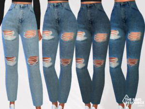 Cropped and Ripped Mom Jeans by Saliwa at TSR