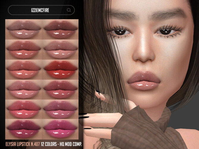 Sims 4 IMF Elysia Lipstick N.407 by IzzieMcFire at TSR