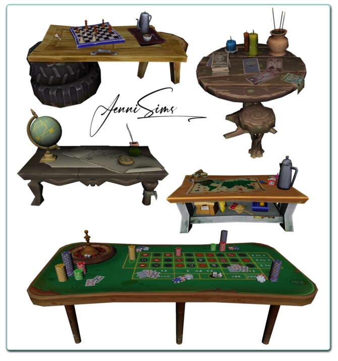 Sims 4 Decorative tables at Jenni Sims